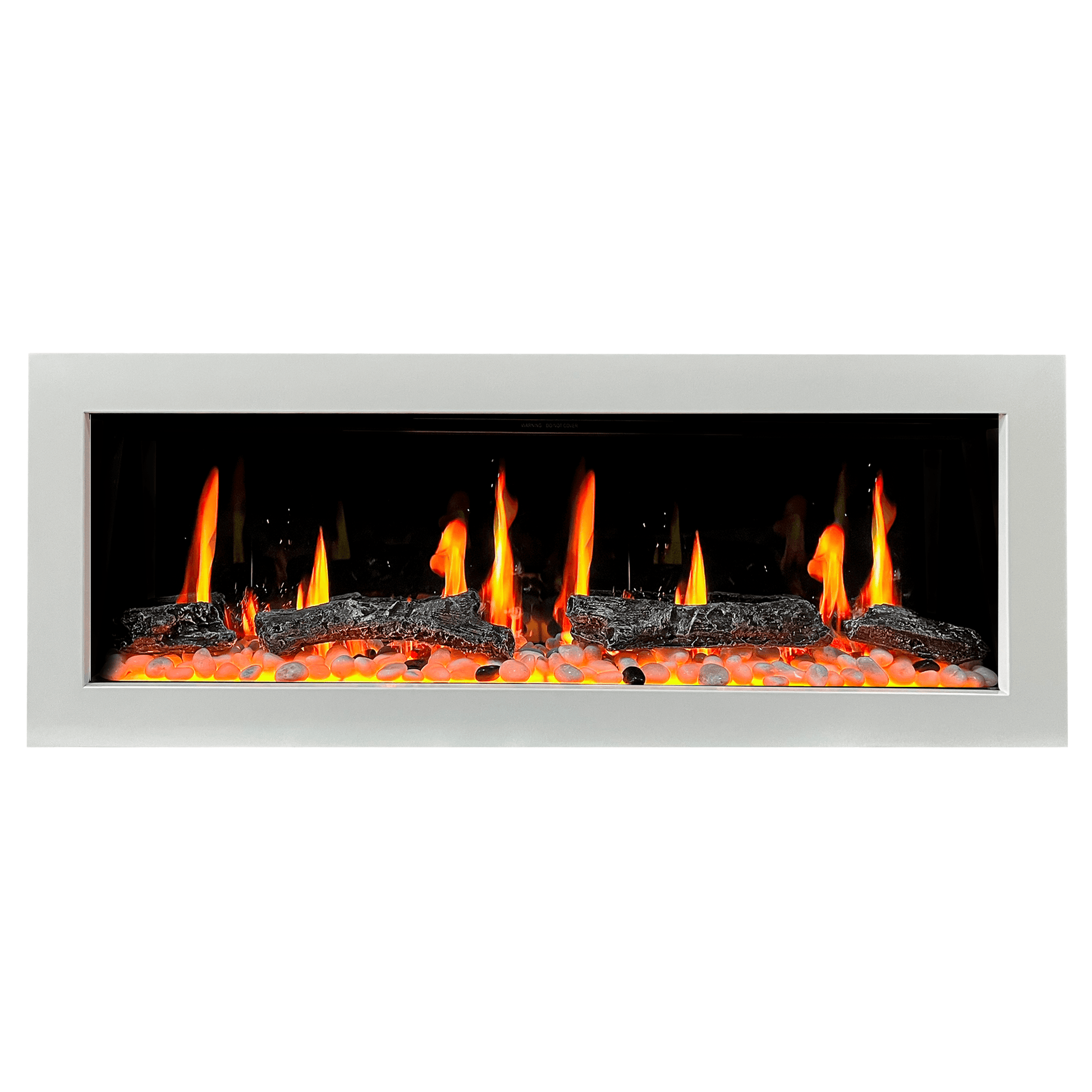 Litedeer Homes Gloria II 48" White Smart App Control Multi Flame Wall Mount Electric Fireplace