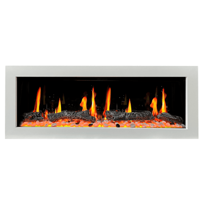 Litedeer Homes Gloria II 48" White Smart App Control Multi Flame Wall Mount Electric Fireplace