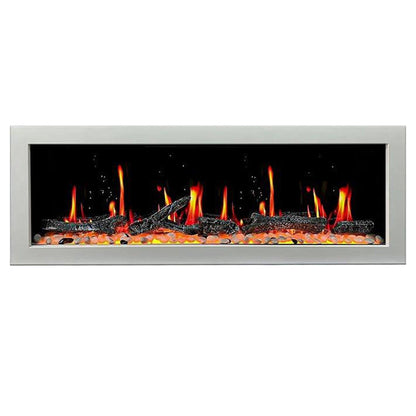 Litedeer Homes Gloria II 58" White Smart App Control Multi Flame Wall Mount Electric Fireplace