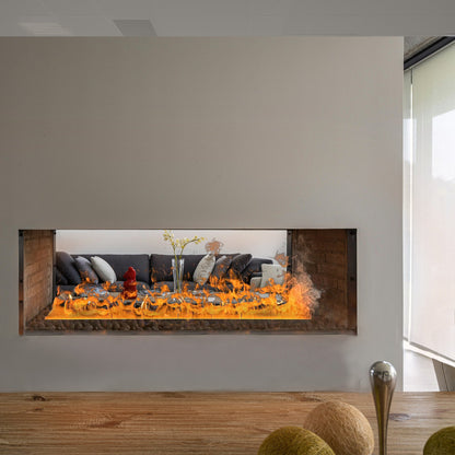 Litedeer Homes Mercury 40" Black Smart Control Water Vapor Electric Fireplace Cassette