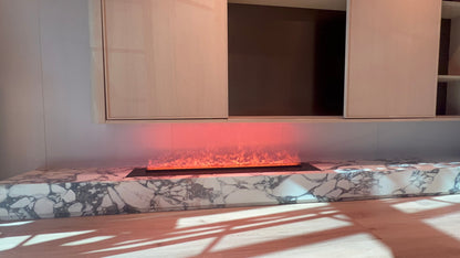 Litedeer Homes Mercury 40" Black Smart Control Water Vapor Electric Fireplace Cassette