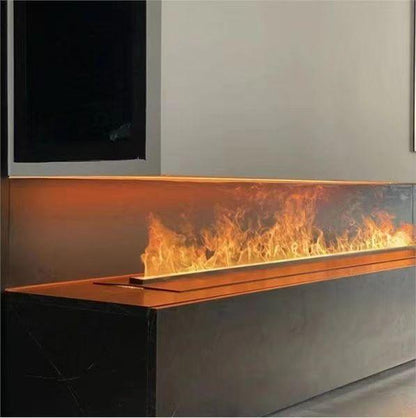 Litedeer Homes Mercury 50" Black Smart Control Water Vapor Electric Fireplace Cassette
