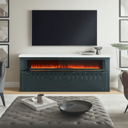Litedeer Homes Mercury 60" Black Smart Control Water Vapor Electric Fireplace Cassette