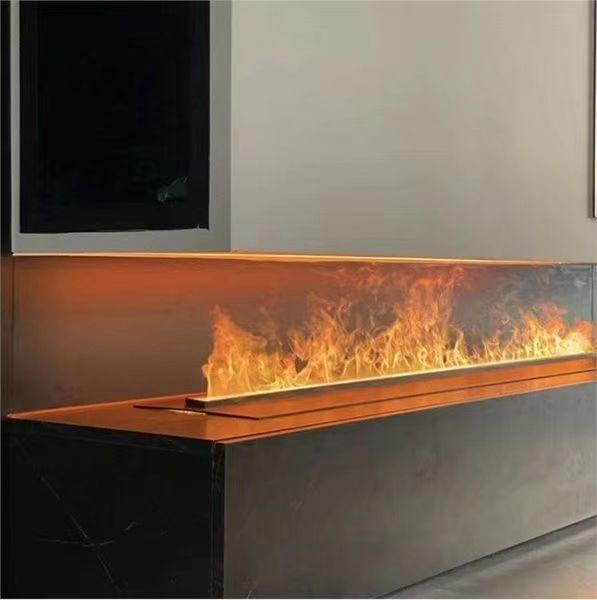 Litedeer Homes Mercury 60" Black Smart Control Water Vapor Electric Fireplace Cassette