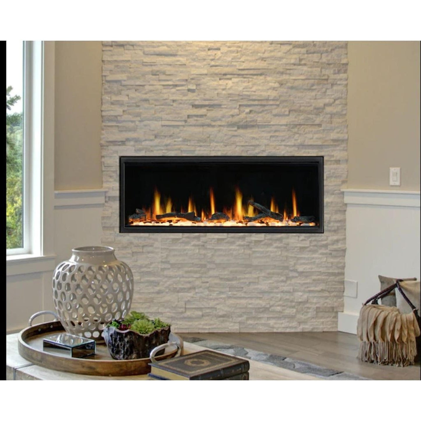 Litedeer Latitude 45" Smart Linear WiFi Enabled Built-In Electric Fireplace