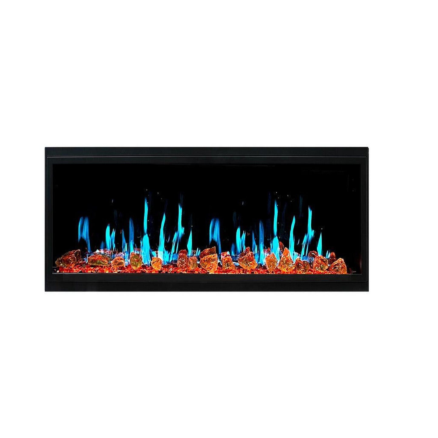 Litedeer Latitude 45" Ultra Slim WiFi Enabled Built-In Electric Fireplace With Reflective Fire Glass