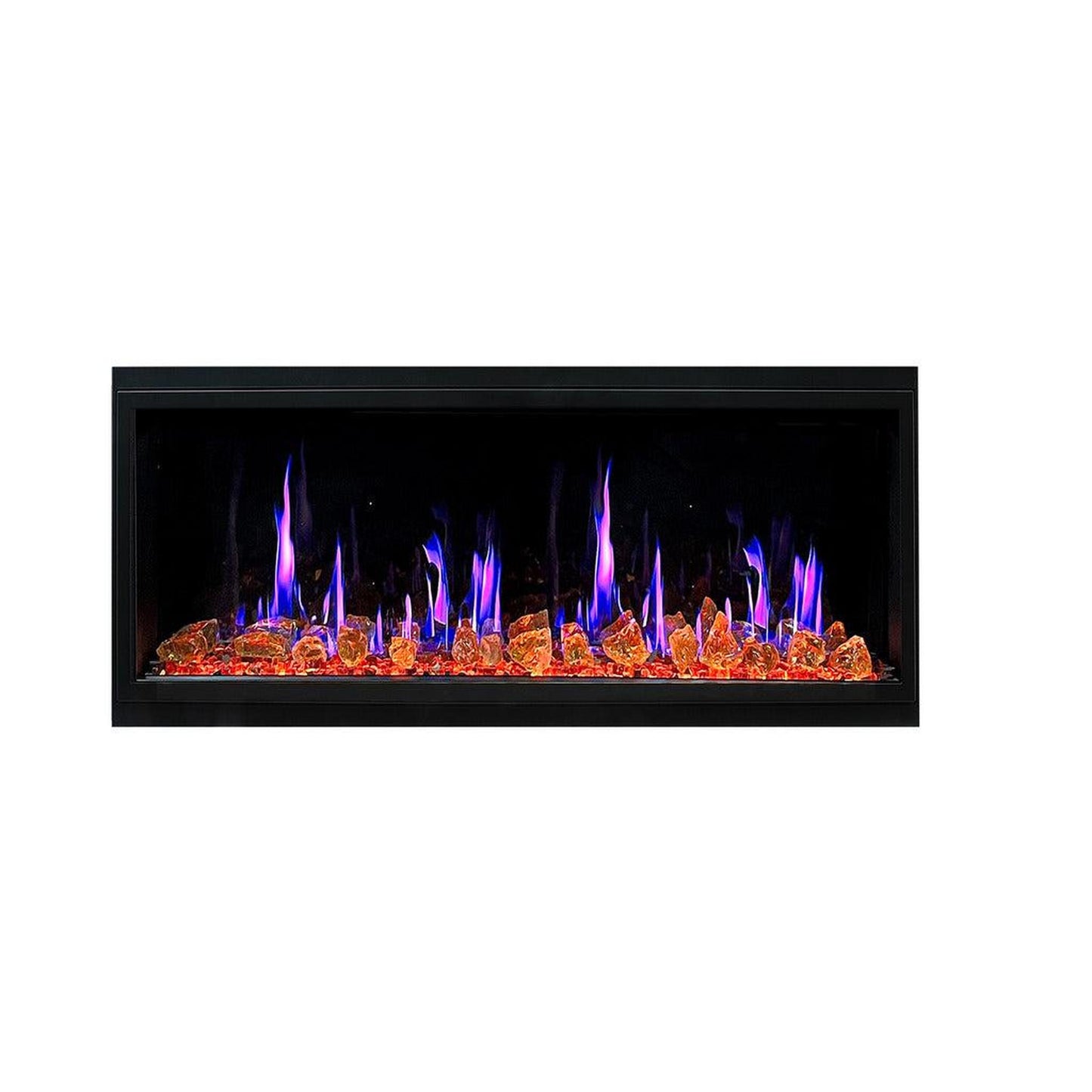 Litedeer Latitude 45" Ultra Slim WiFi Enabled Built-In Electric Fireplace With Reflective Fire Glass