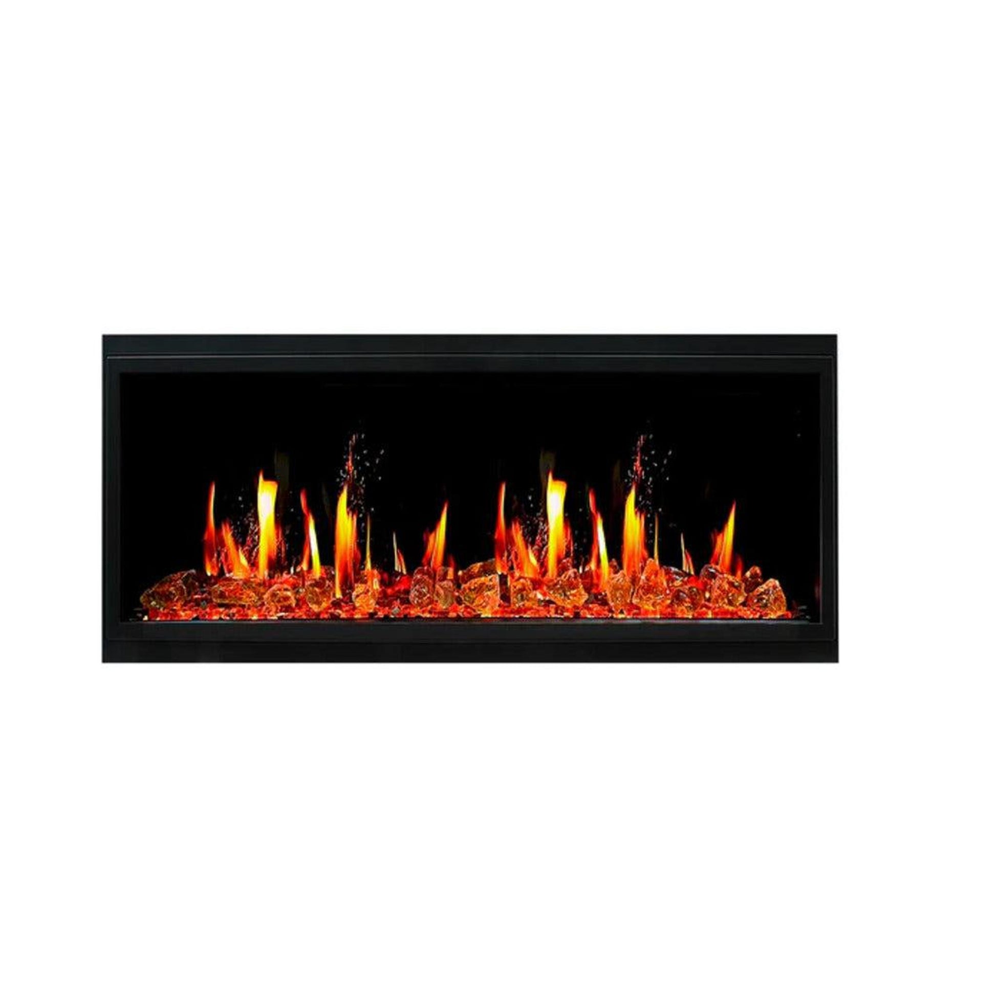 Litedeer Latitude 45" Ultra Slim WiFi Enabled Built-In Electric Fireplace With Reflective Fire Glass