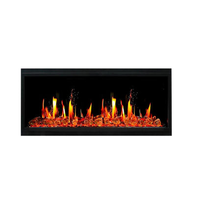 Litedeer Latitude 45" Ultra Slim WiFi Enabled Built-In Electric Fireplace With Reflective Fire Glass
