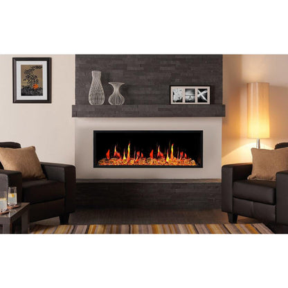 Litedeer Latitude 45" Ultra Slim WiFi Enabled Built-In Electric Fireplace With Reflective Fire Glass