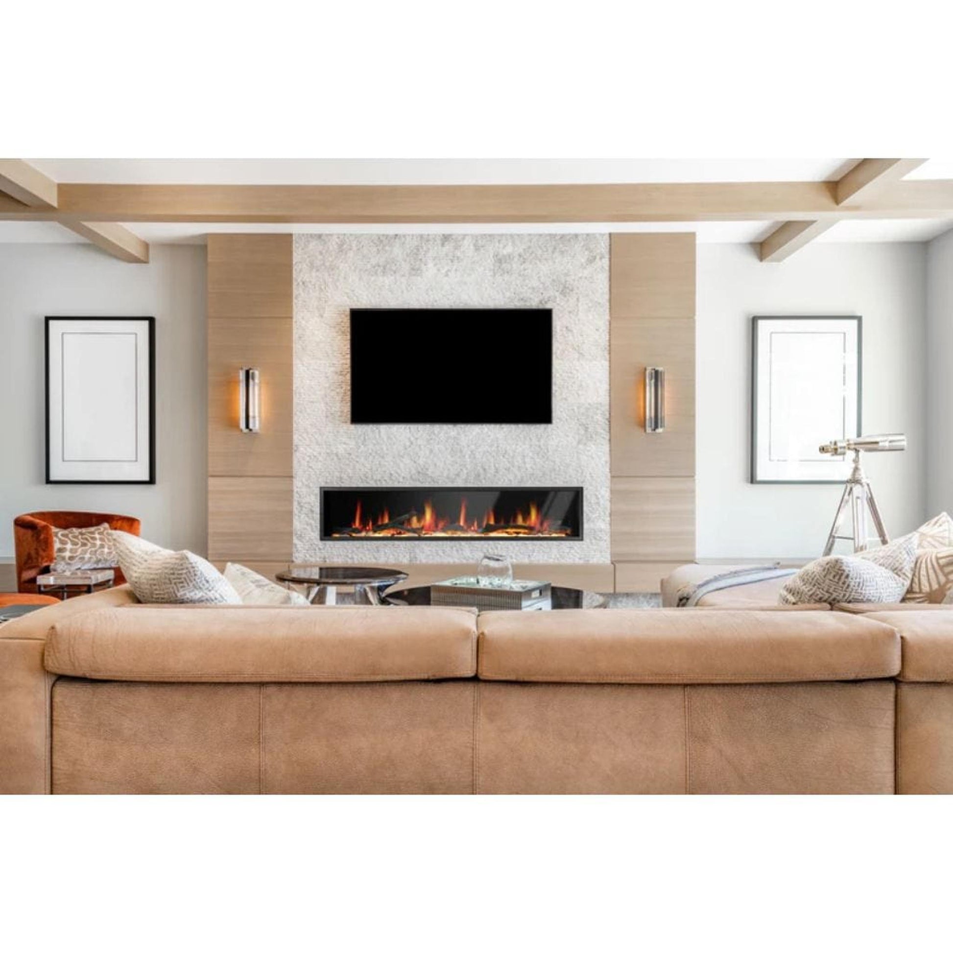 Litedeer Latitude 75" Smart Linear WiFi Enabled Built-In Electric Fireplace