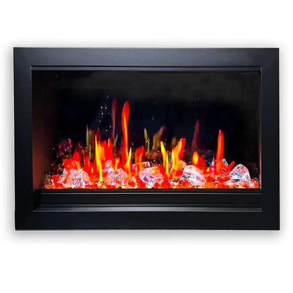 Litedeer LiteStar 30" Smart Electric Fireplace Insert with Crystal Pebble