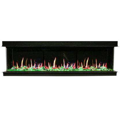 Litedeer Warmcastle 72" 3-Sided Vent-Free Smart WiFi-Enabled Electric Fireplace