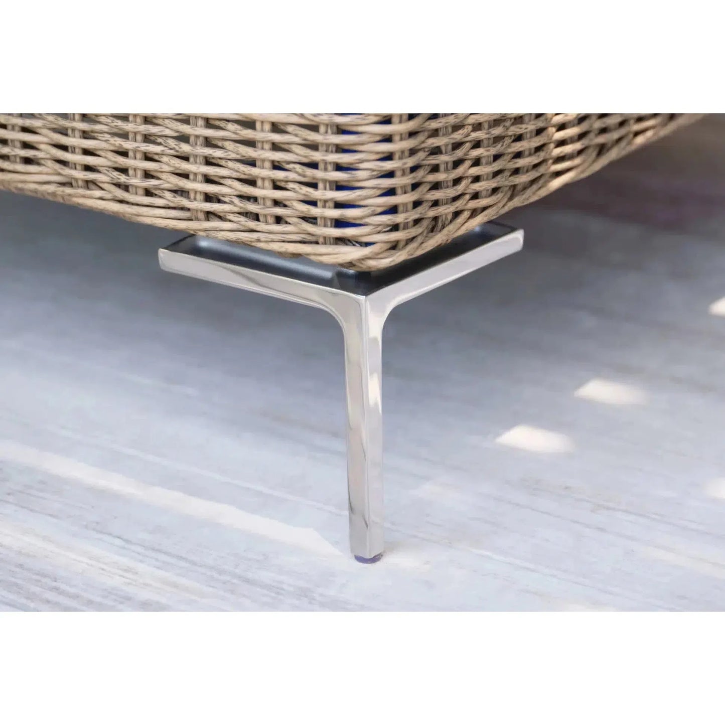 Live Outer 190" x 66" Brown Wicker Outdoor U Sectional 8-Seat With Pacific Fog Gray Cushion