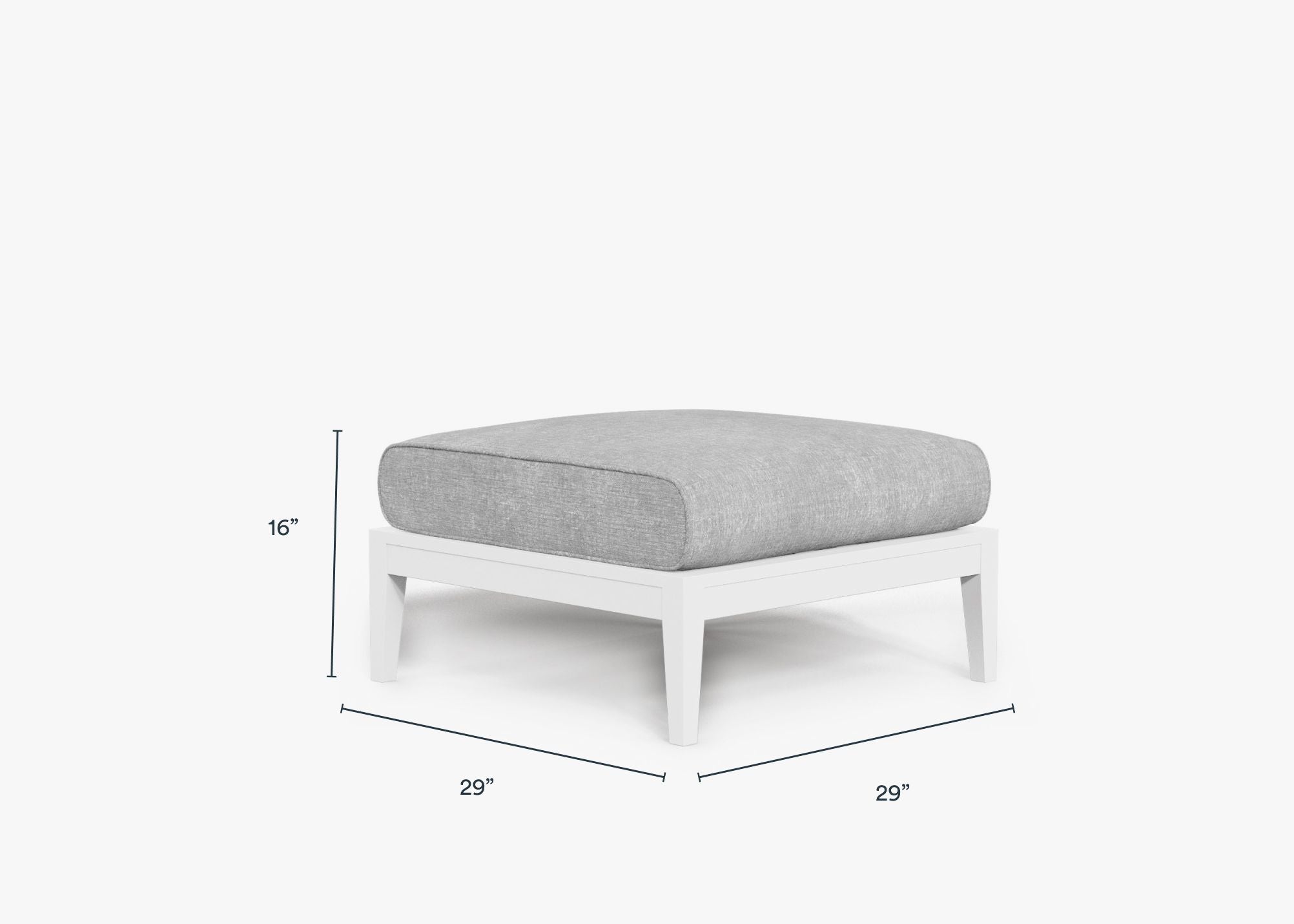 Aluminum 2024 outdoor ottoman