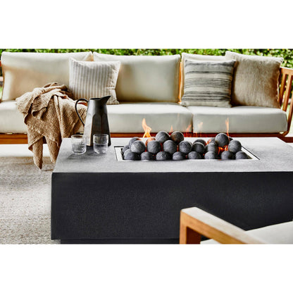 Live Outer 34" x 52" Natural Gas Fire Pit Table With Ceramic Balls