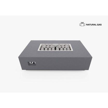 Live Outer 34" x 52" Natural Gas Fire Pit Table With Ceramic Balls