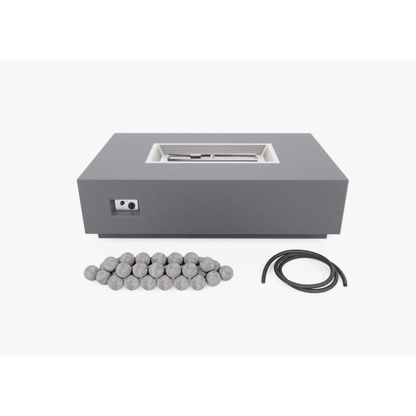 Live Outer 34" x 52" Propane Gas Fire Pit Table With Ceramic Balls