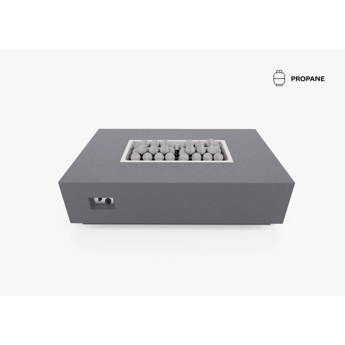 Live Outer 34" x 52" Propane Gas Fire Pit Table With Ceramic Balls