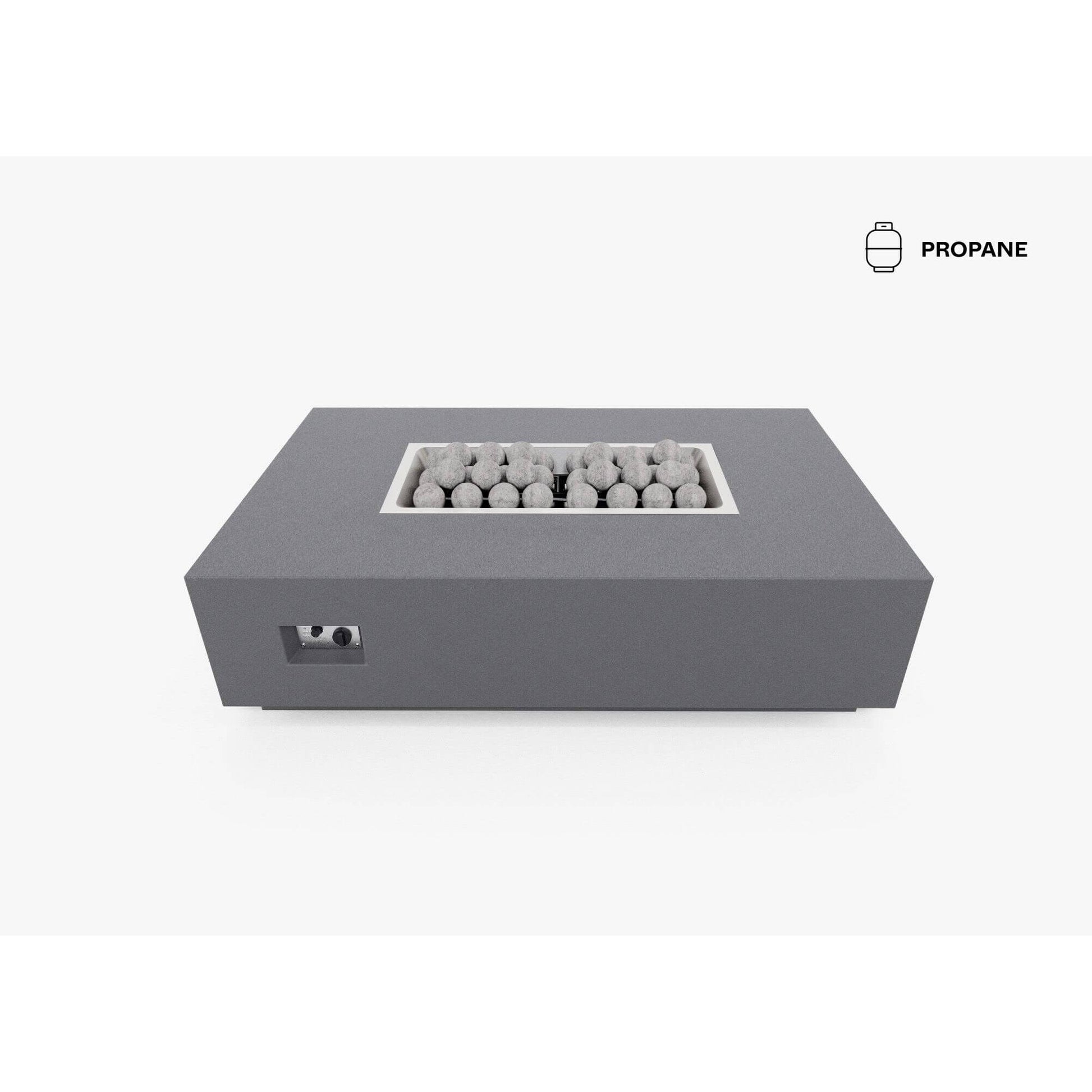 Live Outer 34" x 52" Propane Gas Fire Pit Table With Ceramic Balls