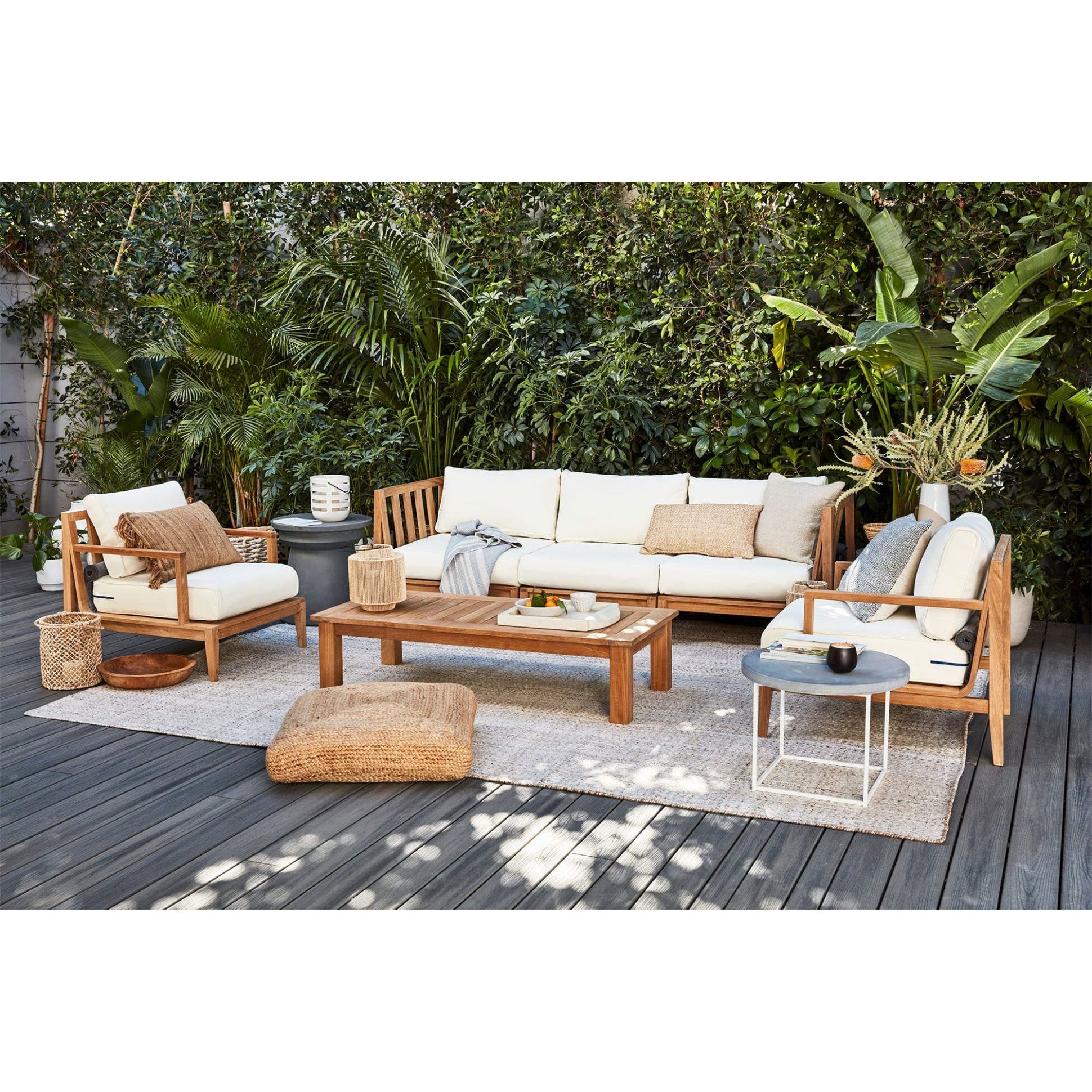 Teak loveseat online outdoor