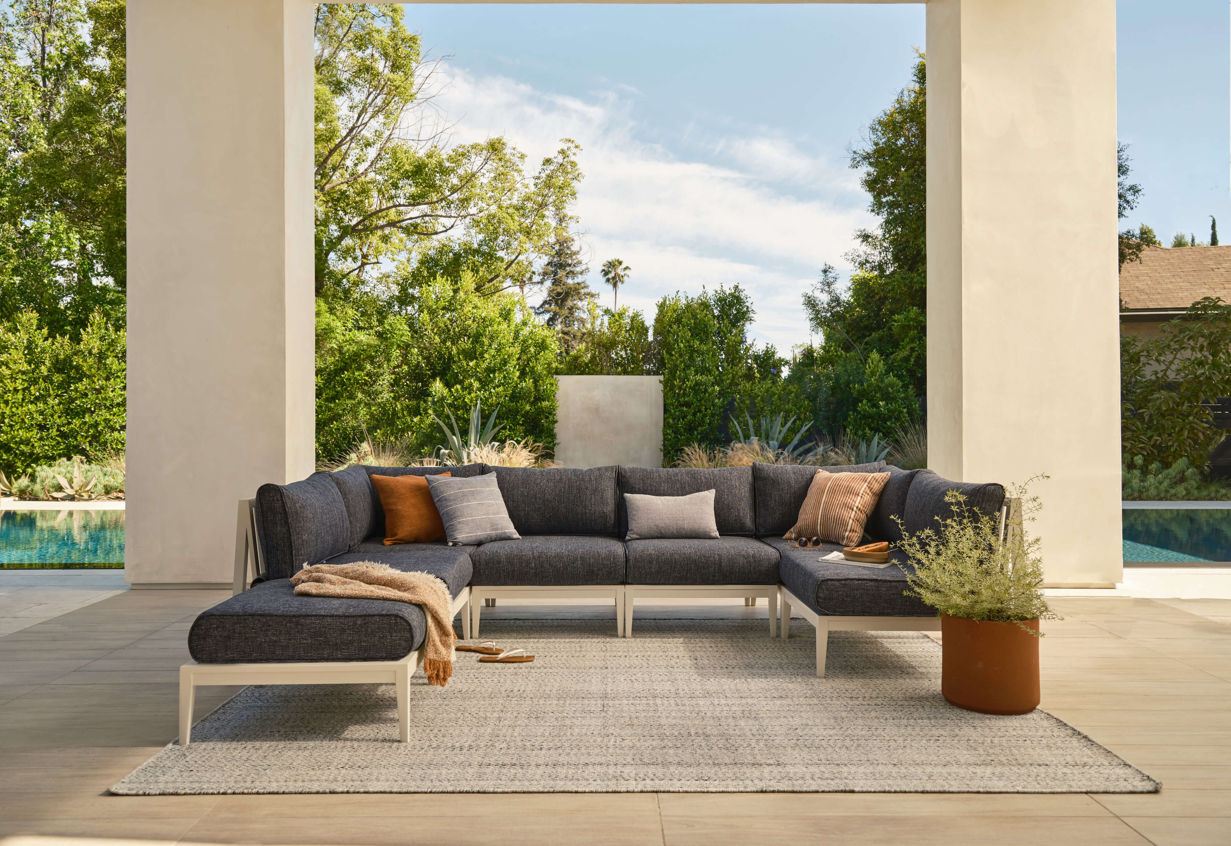 Deep cushion best sale outdoor sectional