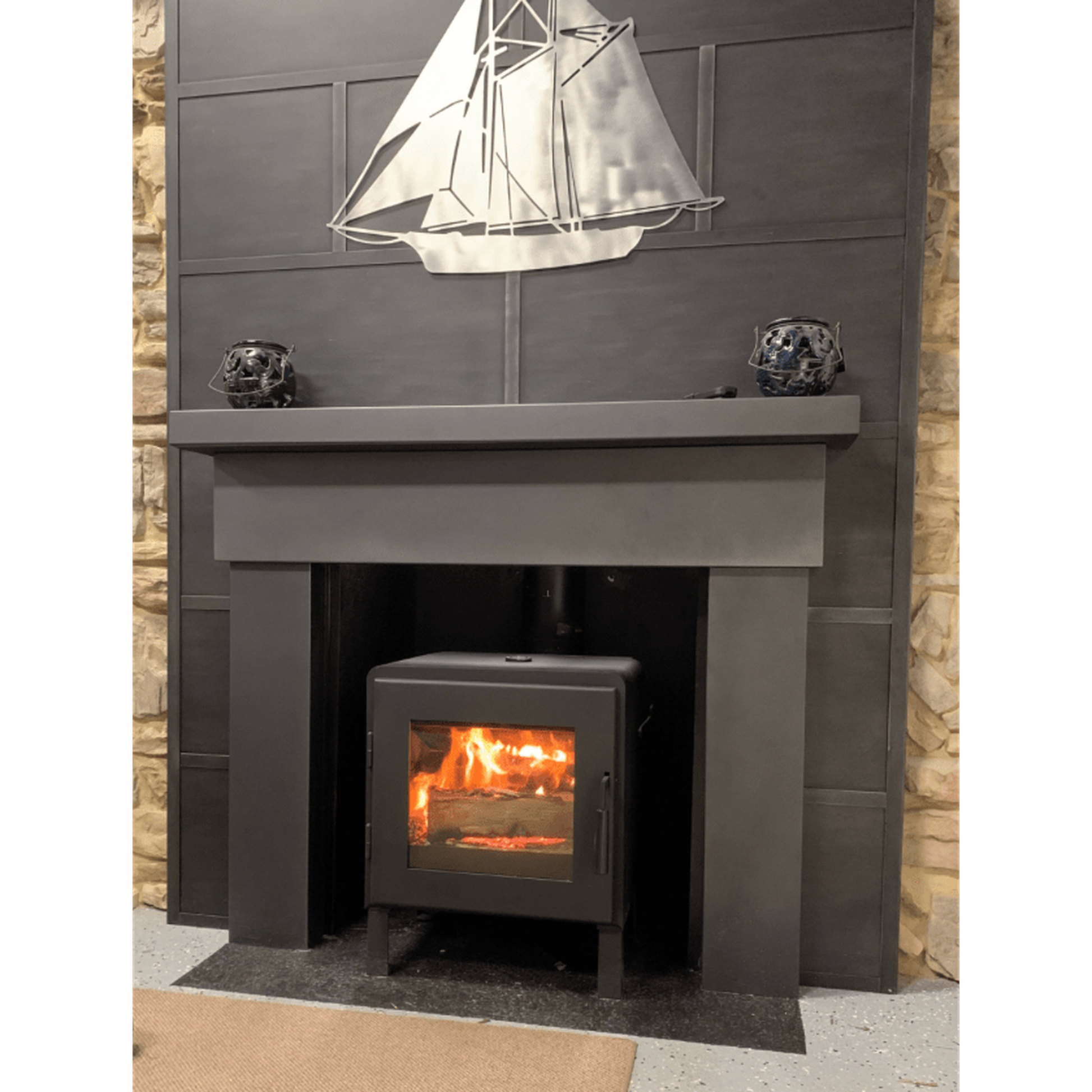 MF Fire 27 Nova 2 Wood Stove - Charcoal Body with Charcoal Door – US  Fireplace Store