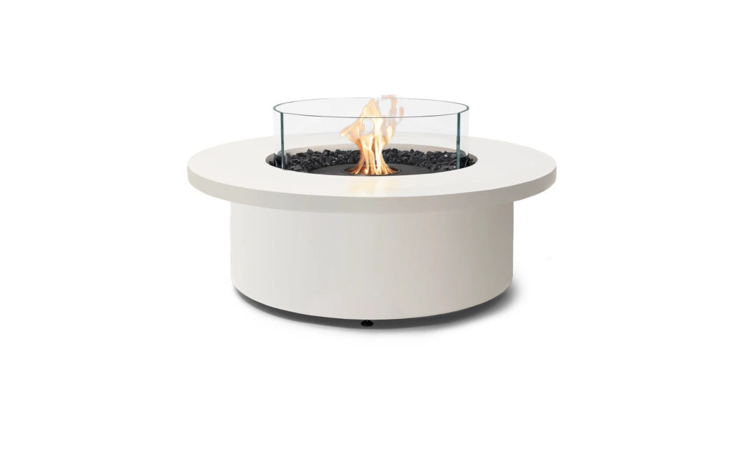 EcoSmart Fire Mimosa 40" Bone Freestanding Indoor Fire Table with Black Burner by MAD Design Group