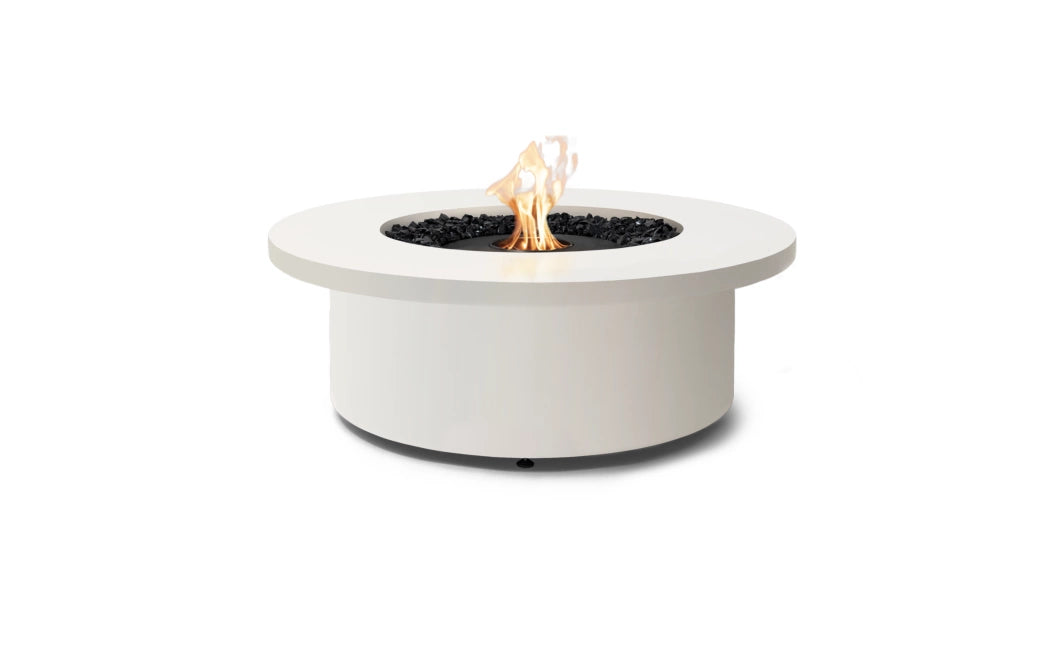 EcoSmart Fire Mimosa 40" Bone Freestanding Indoor Fire Table with Black Burner by MAD Design Group