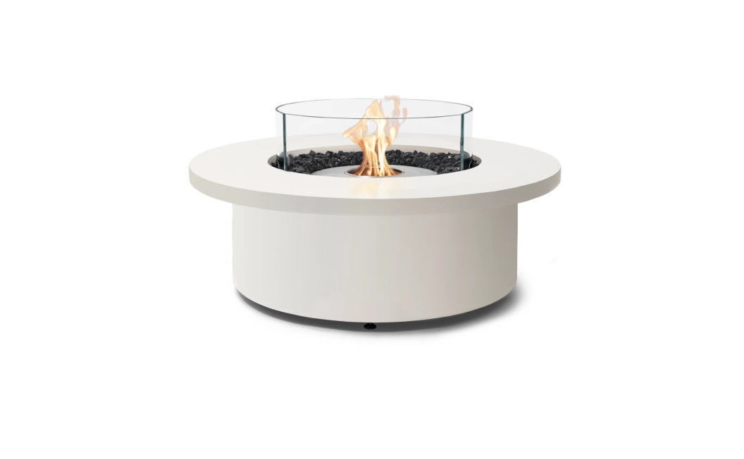 EcoSmart Fire Mimosa 40" Bone Freestanding Indoor Fire Table with Stainless Steel Burner by MAD Design Group