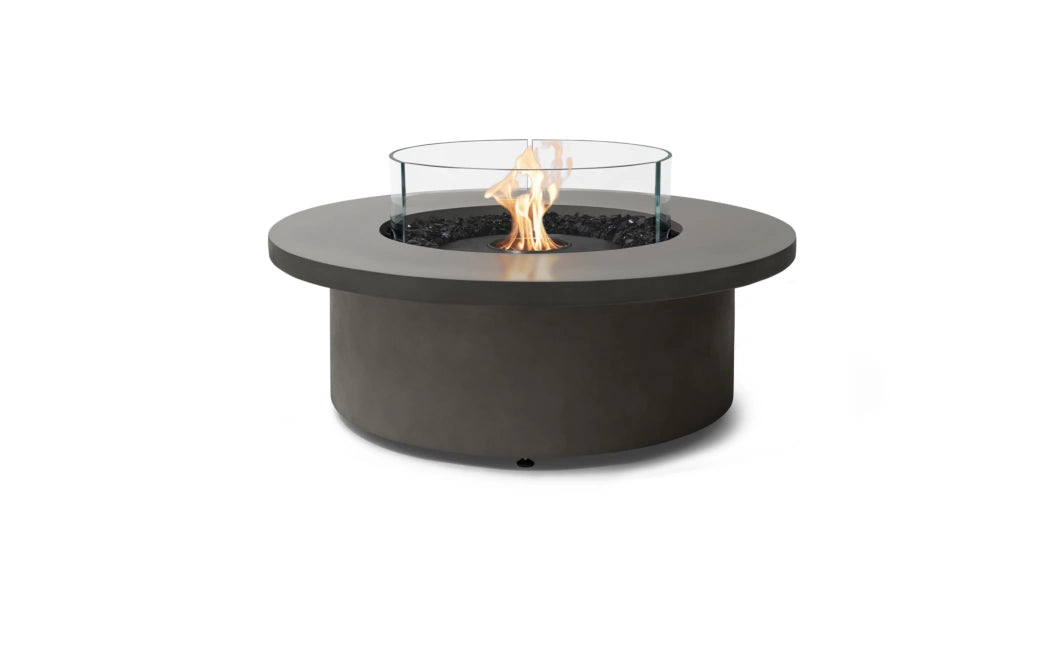 EcoSmart Fire Mimosa 40" Natural Freestanding Indoor Fire Table with Black Burner by MAD Design Group