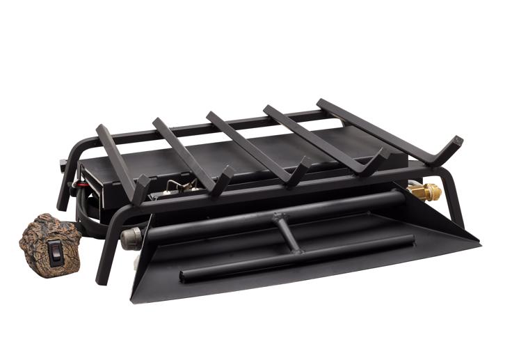 Majestic 18" Safety Pilot Double Tube Vented Natural Gas Burner With Hi-Lo Remote Control