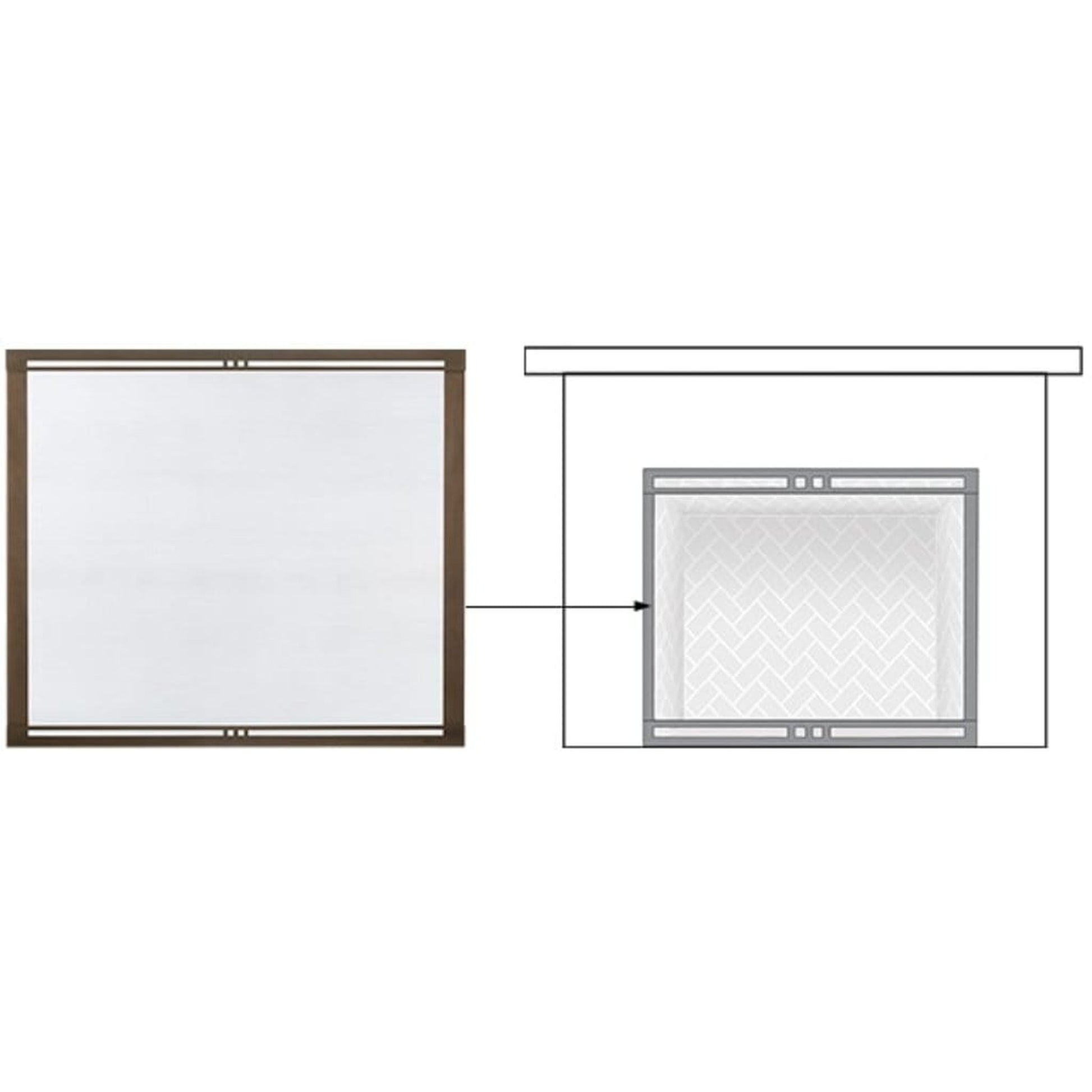 Majestic 2-Piece New Bronze Firescreen Fronts for Marquis II See-Through 42" Gas Fireplace
