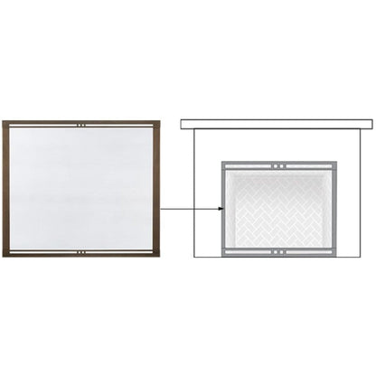 Majestic 2-Piece New Bronze Firescreen Fronts for Marquis II See-Through 42" Gas Fireplace