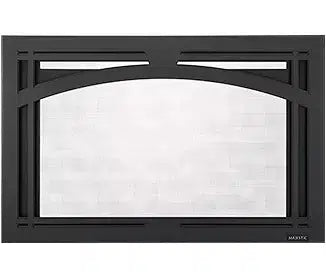 Majestic 25" Black Tuscan Arch Screen Front for Trilliant Gas Fireplace Insert