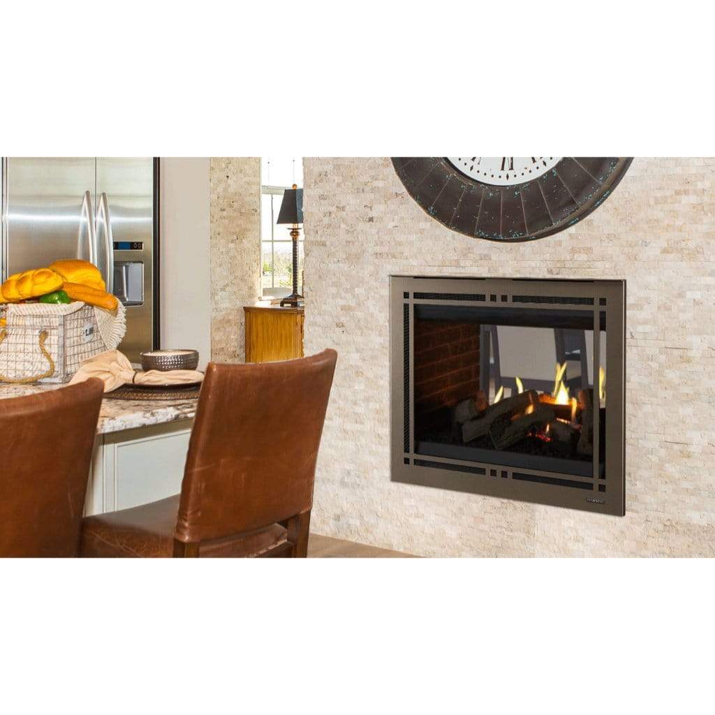 Majestic 36" Pearl II See-Through Traditional Direct Vent Gas Fireplace with IntelliFire Touch Ignition System