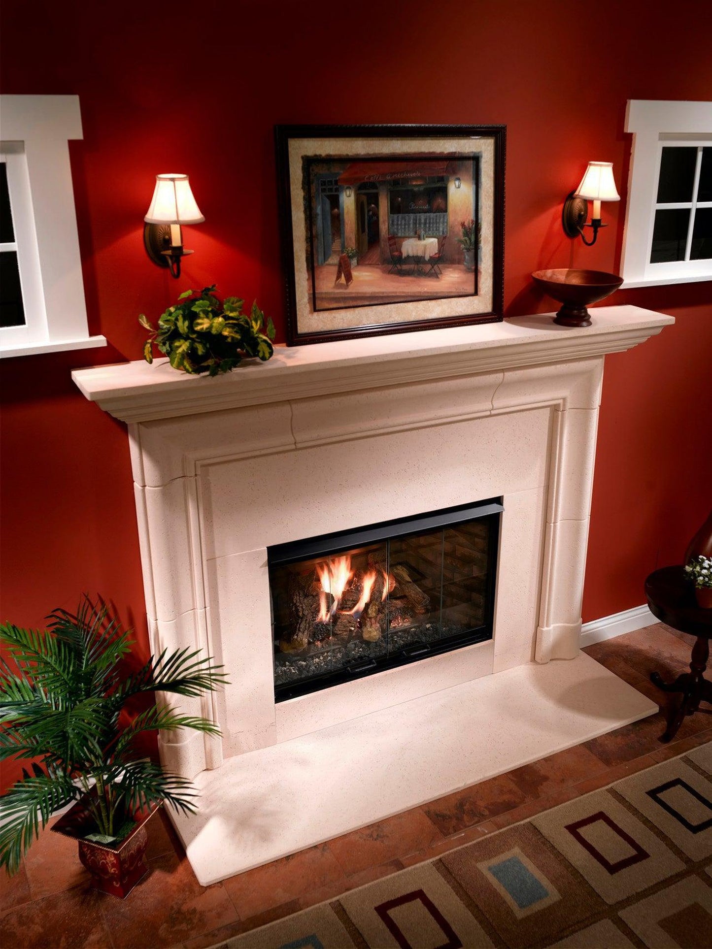 Majestic 36" Reveal Traditional Open Hearth B-Vent Gas Fireplace with IntelliFire Ignition System