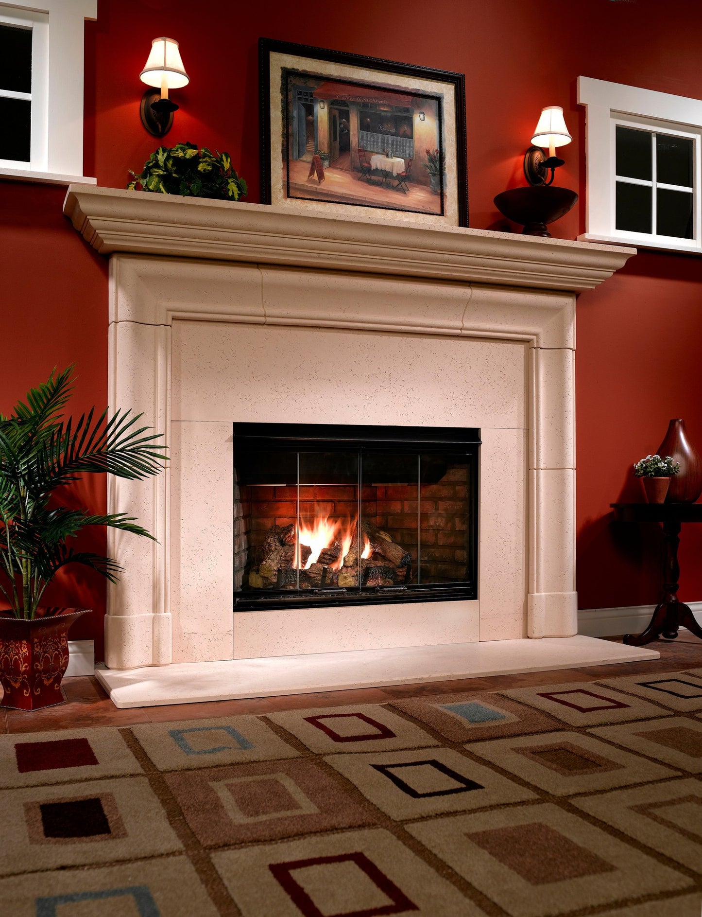 Majestic 36" Reveal Traditional Open Hearth B-Vent Gas Fireplace with IntelliFire Ignition System