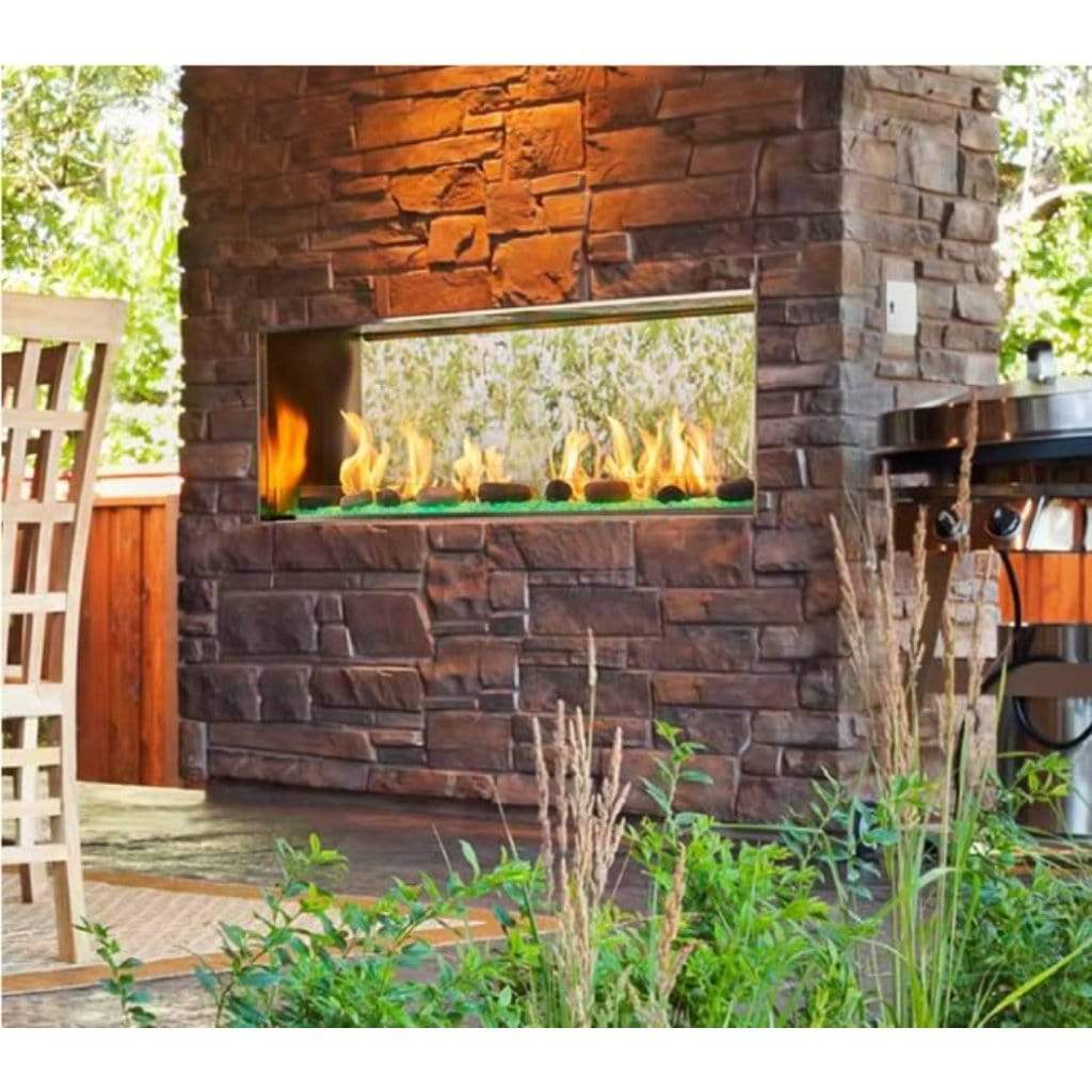 Majestic 48" Lanai See-Through Contemporary Outdoor Linear Vent Free Gas Fireplace with IntelliFire Plus Ignition System