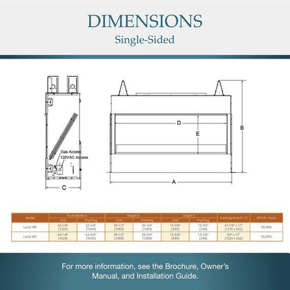 Majestic 60" Lanai Contemporary Outdoor Linear Vent Free Gas Fireplace with IntelliFire Plus Ignition System