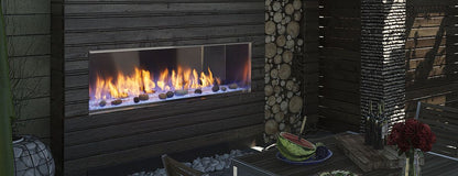 Majestic 60" Lanai Contemporary Outdoor Linear Vent Free Gas Fireplace with IntelliFire Plus Ignition System