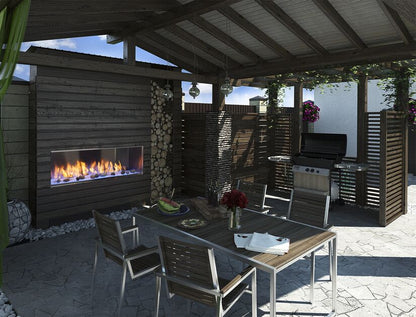 Majestic 60" Lanai Contemporary Outdoor Linear Vent Free Gas Fireplace with IntelliFire Plus Ignition System