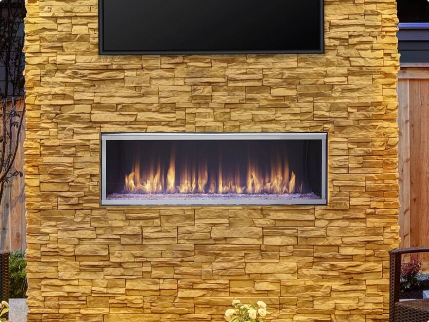 Majestic 60" Lanai Contemporary Outdoor Linear Vent Free Gas Fireplace with IntelliFire Plus Ignition System