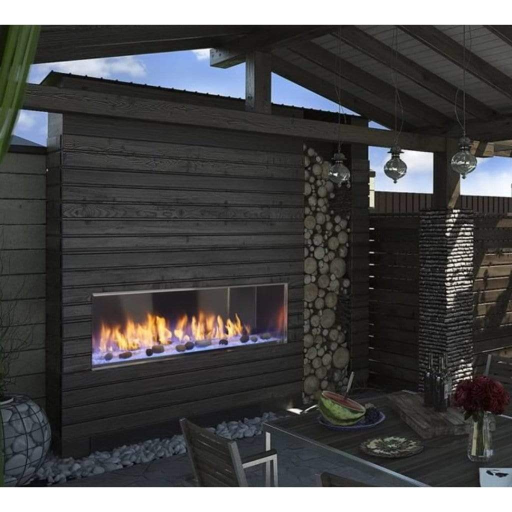 Majestic 60" Lanai Contemporary Outdoor Linear Vent Free Gas Fireplace with IntelliFire Plus Ignition System