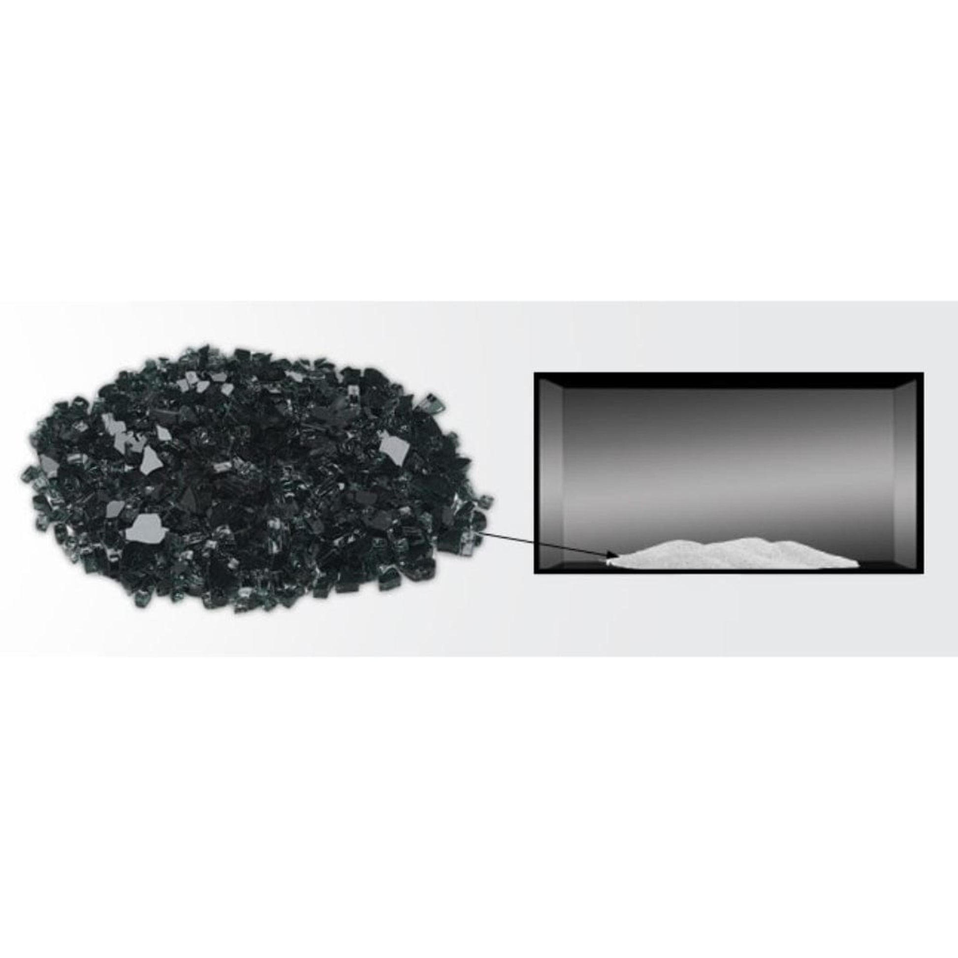 Majestic 9 Lbs. Onyx Reflective Crushed Fire Glass Media