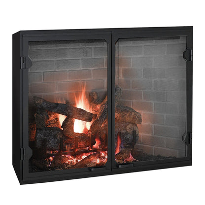 Majestic Biltmore 36" Radiant Traditional Wood Burning Fireplace With Herringbone Brick Pattern