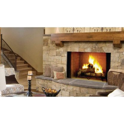 Majestic Biltmore 42" Radiant Traditional Wood Burning Fireplace With Herringbone Brick Pattern