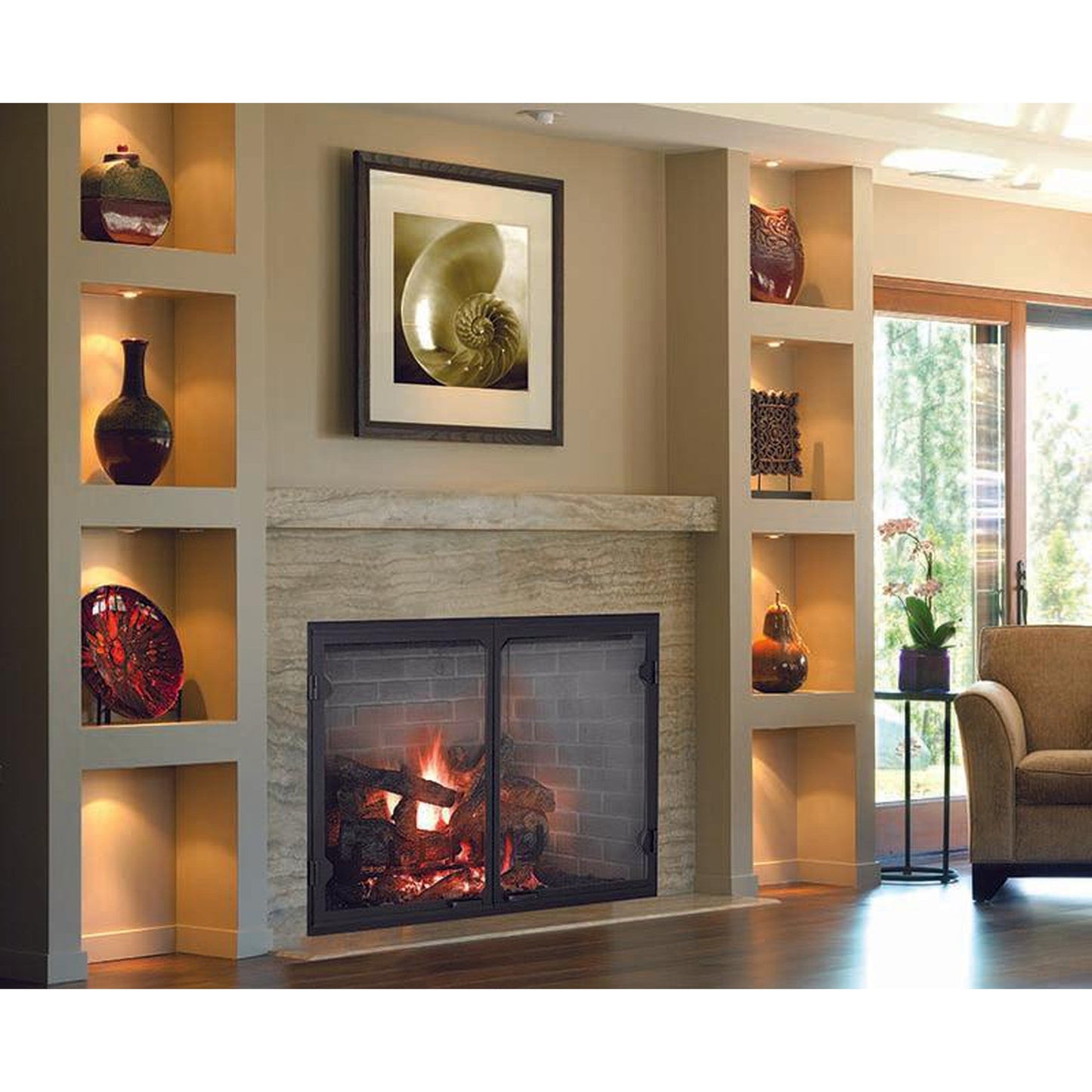 Majestic Biltmore 50" Radiant Traditional Wood Burning Fireplace With Traditional Brick Pattern