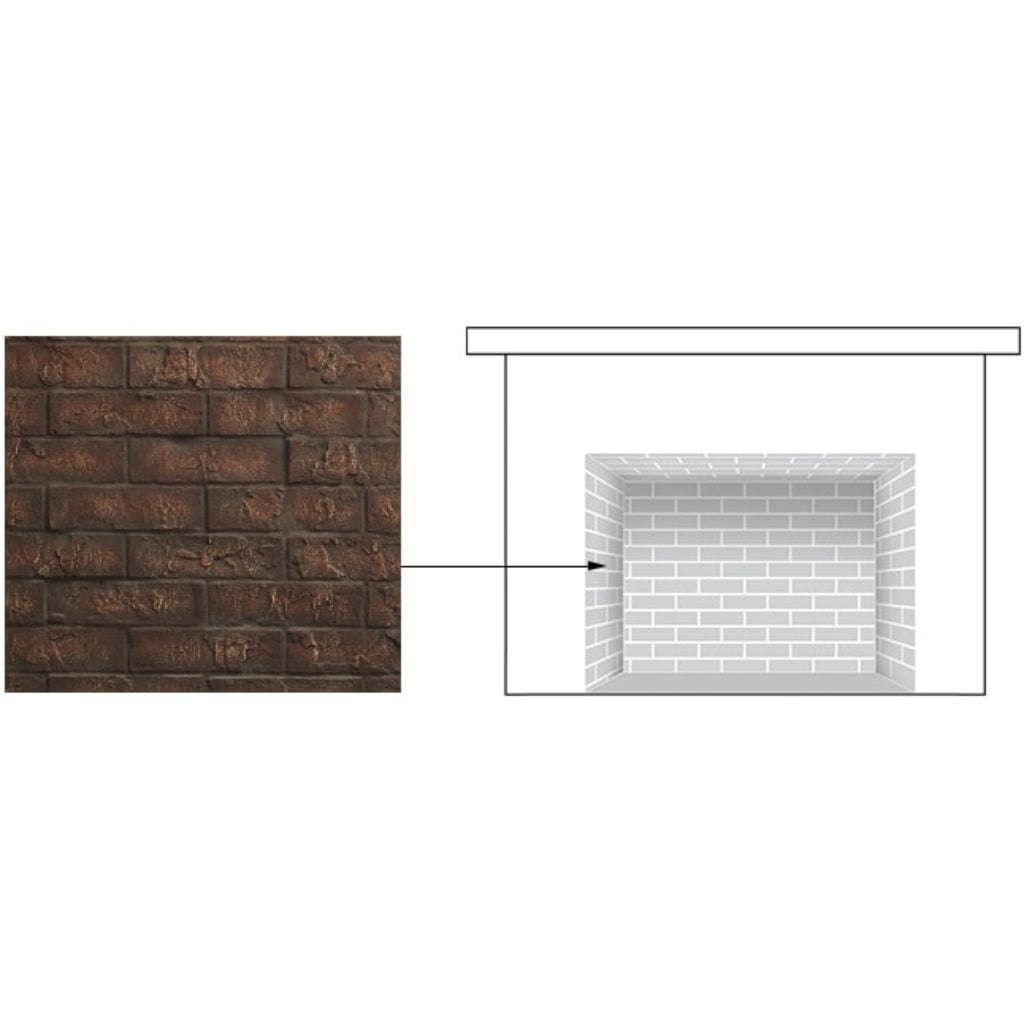 Majestic Brick Interior Panels for Meridian Series Direct Vent Fireplaces