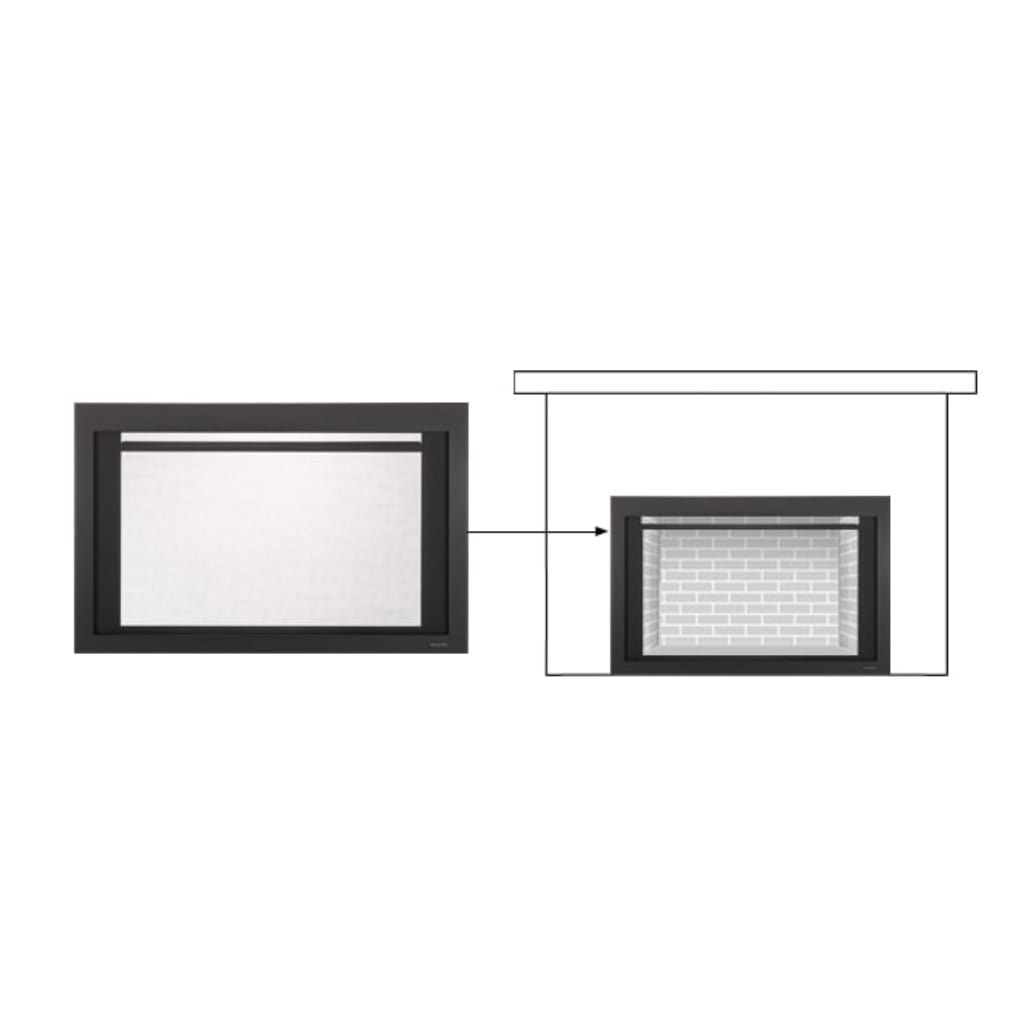 Majestic Clean Screen Front for Jasper, Ruby and Trilliant Gas Fireplace Inserts